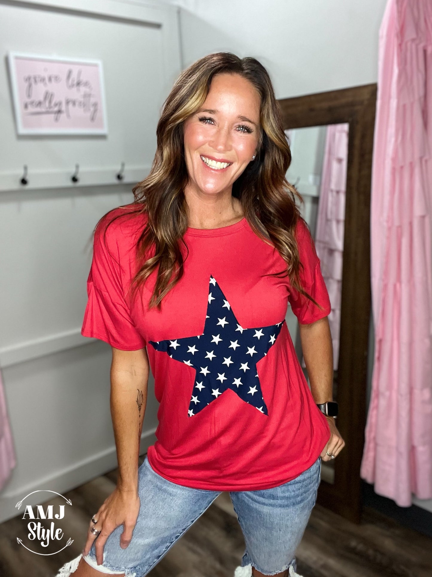 Star Patch Top