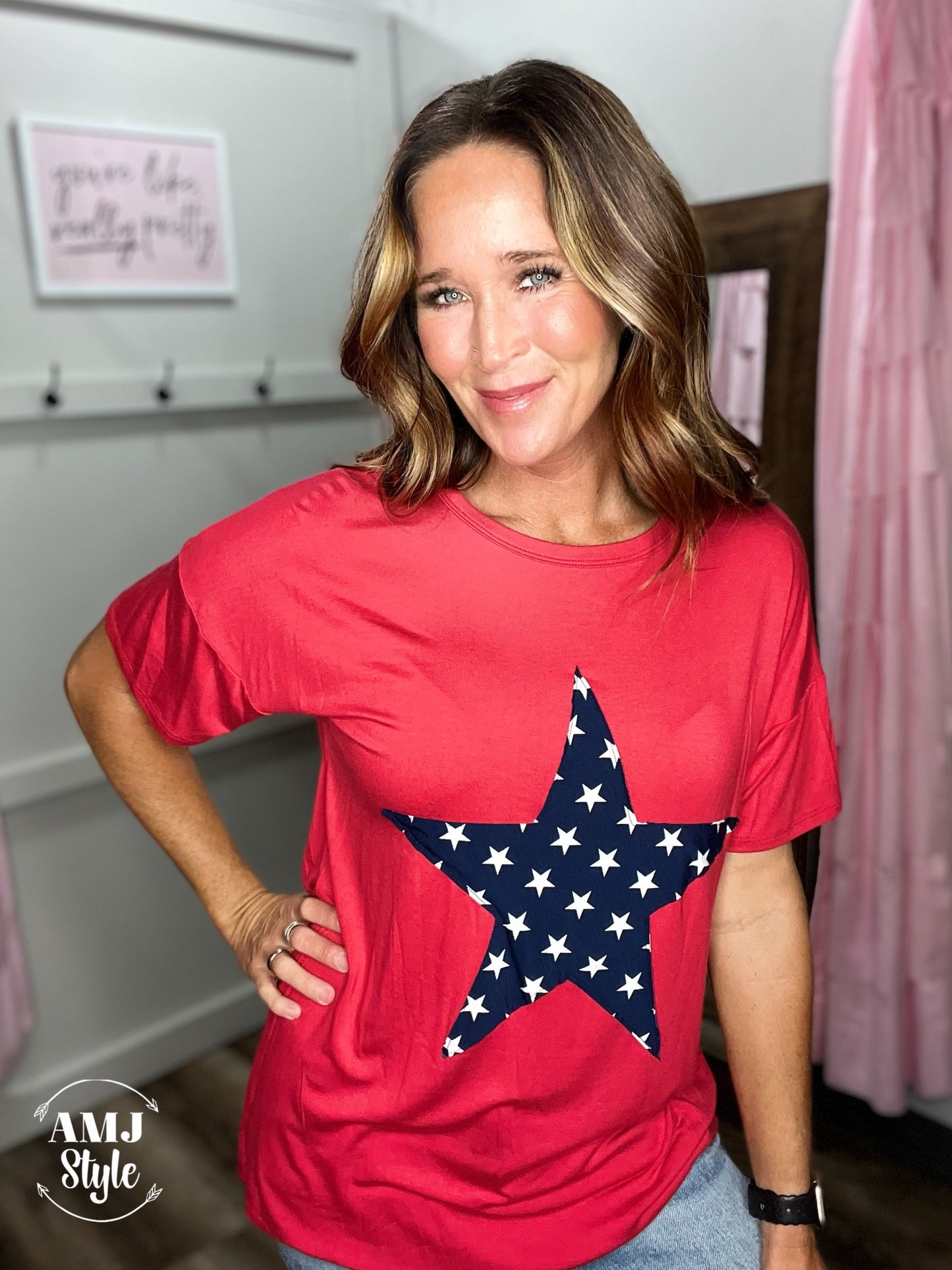 Star Patch Top