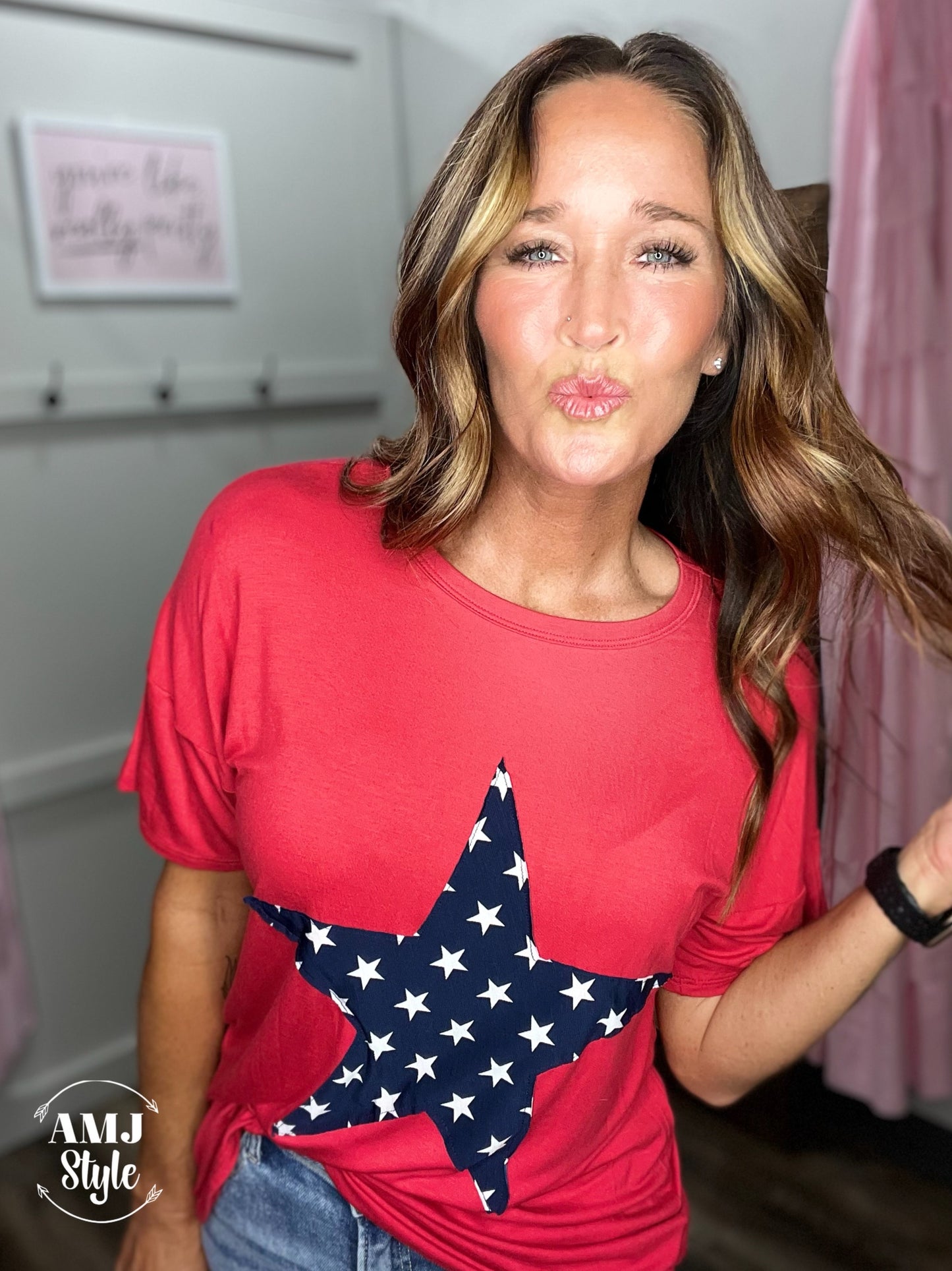 Star Patch Top