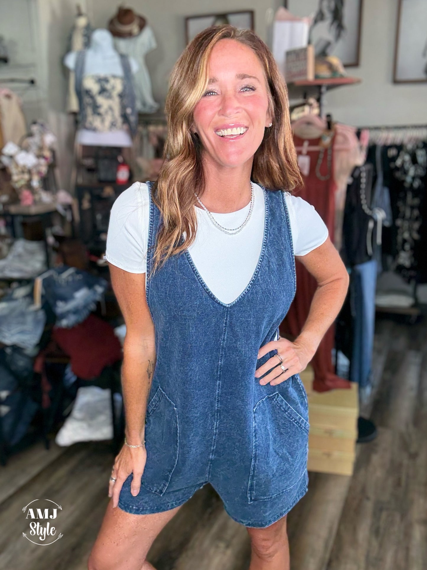 Adventure Bound Denim Romper
