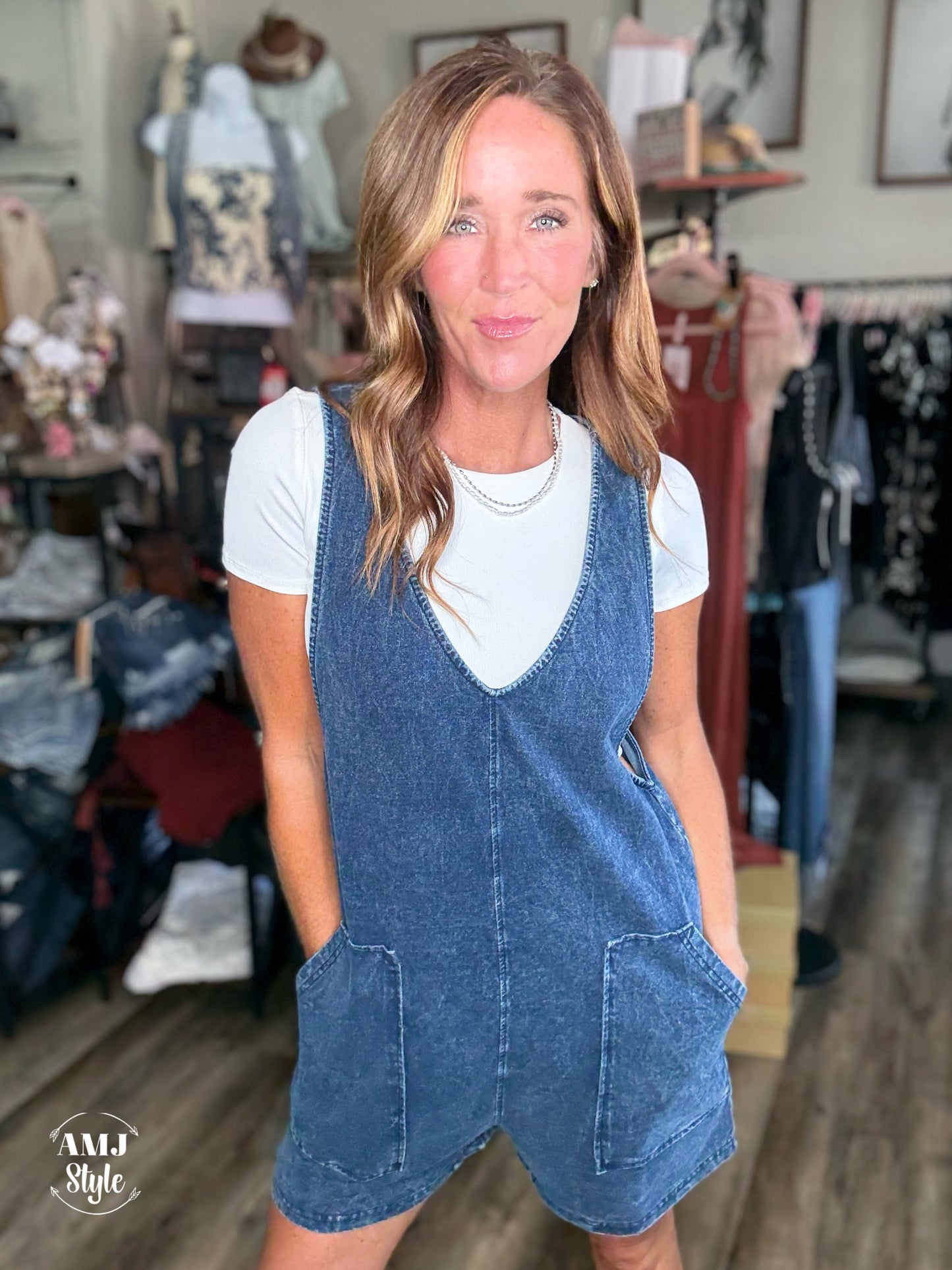 Adventure Bound Denim Romper