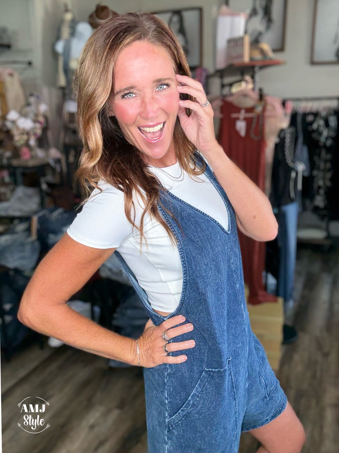 Adventure Bound Denim Romper