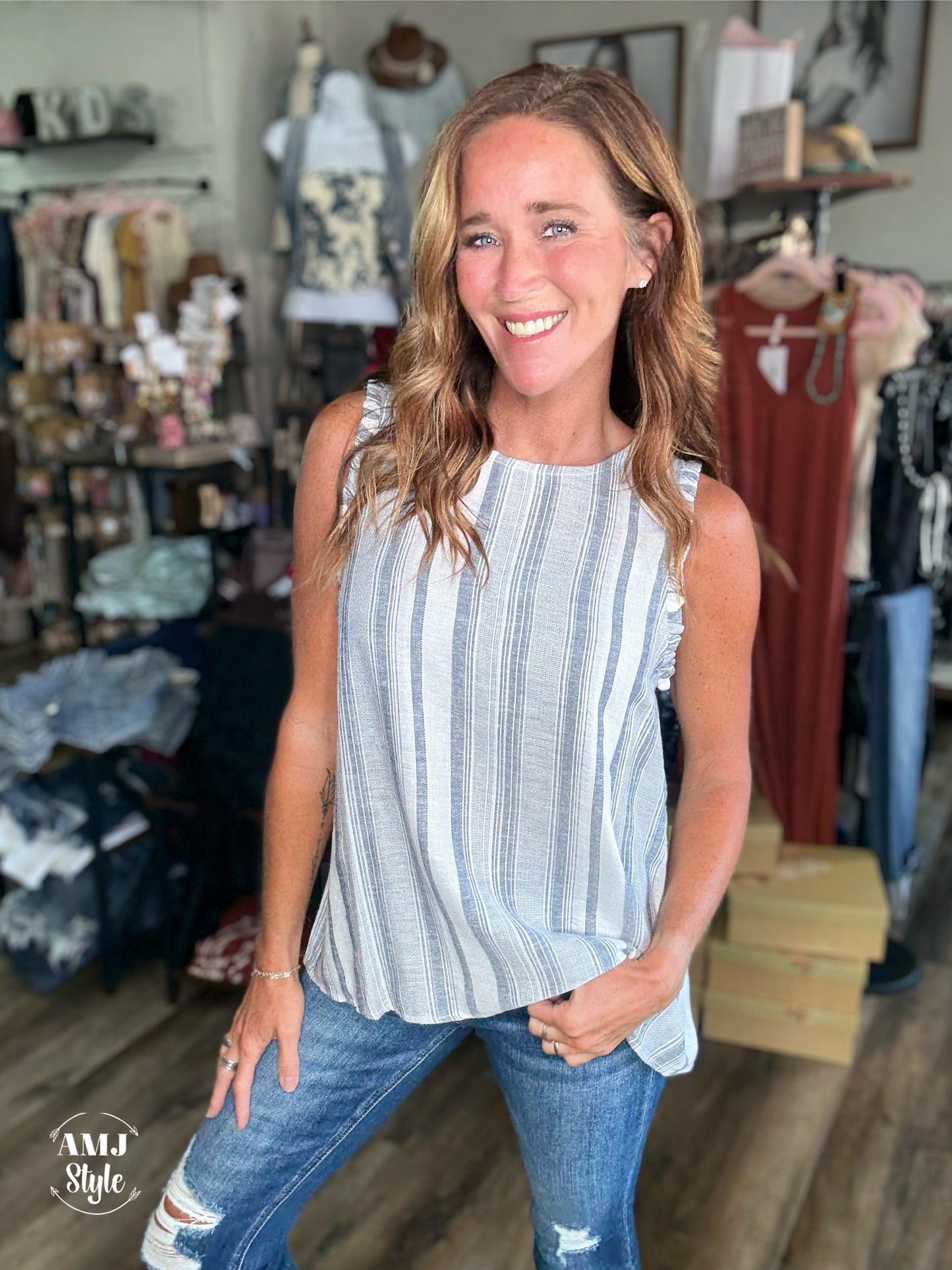 Coastal Charm Linen Top