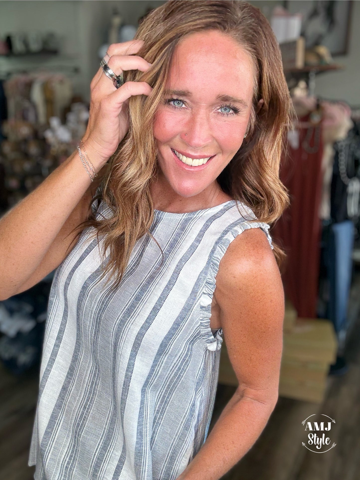 Coastal Charm Linen Top