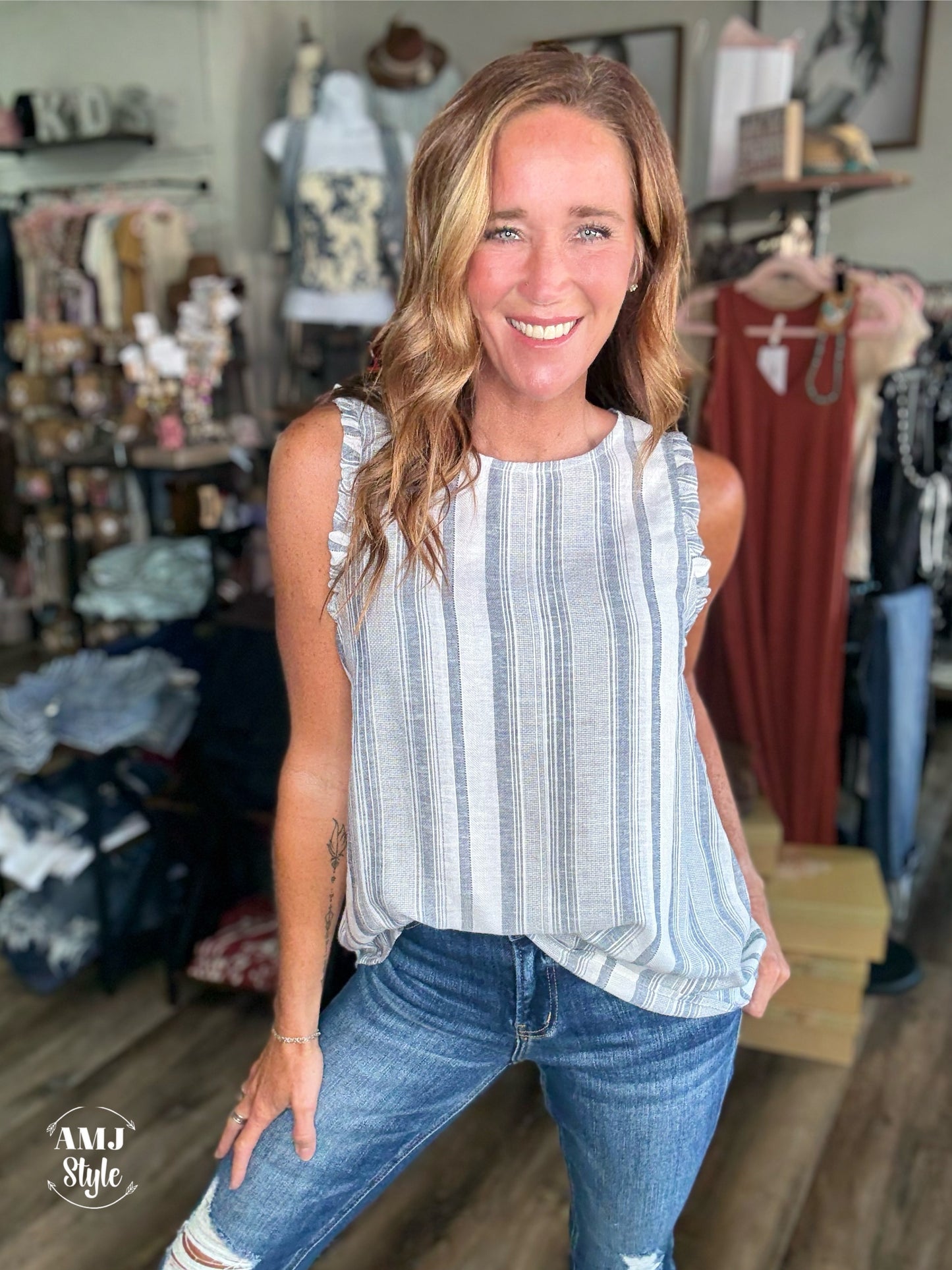 Coastal Charm Linen Top