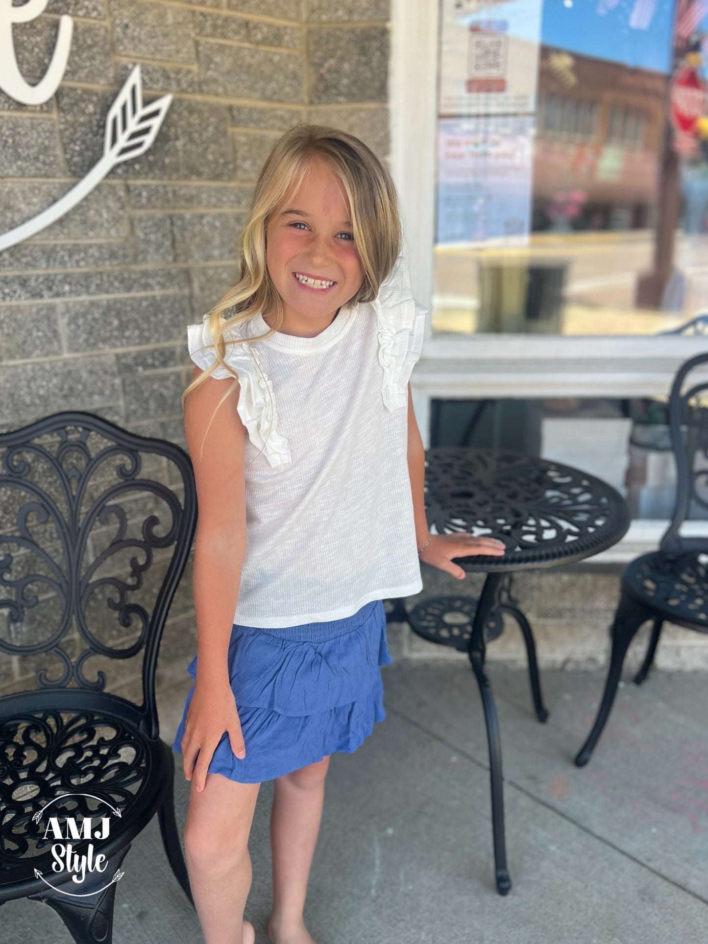 Not so Basic Kiddo Top - White