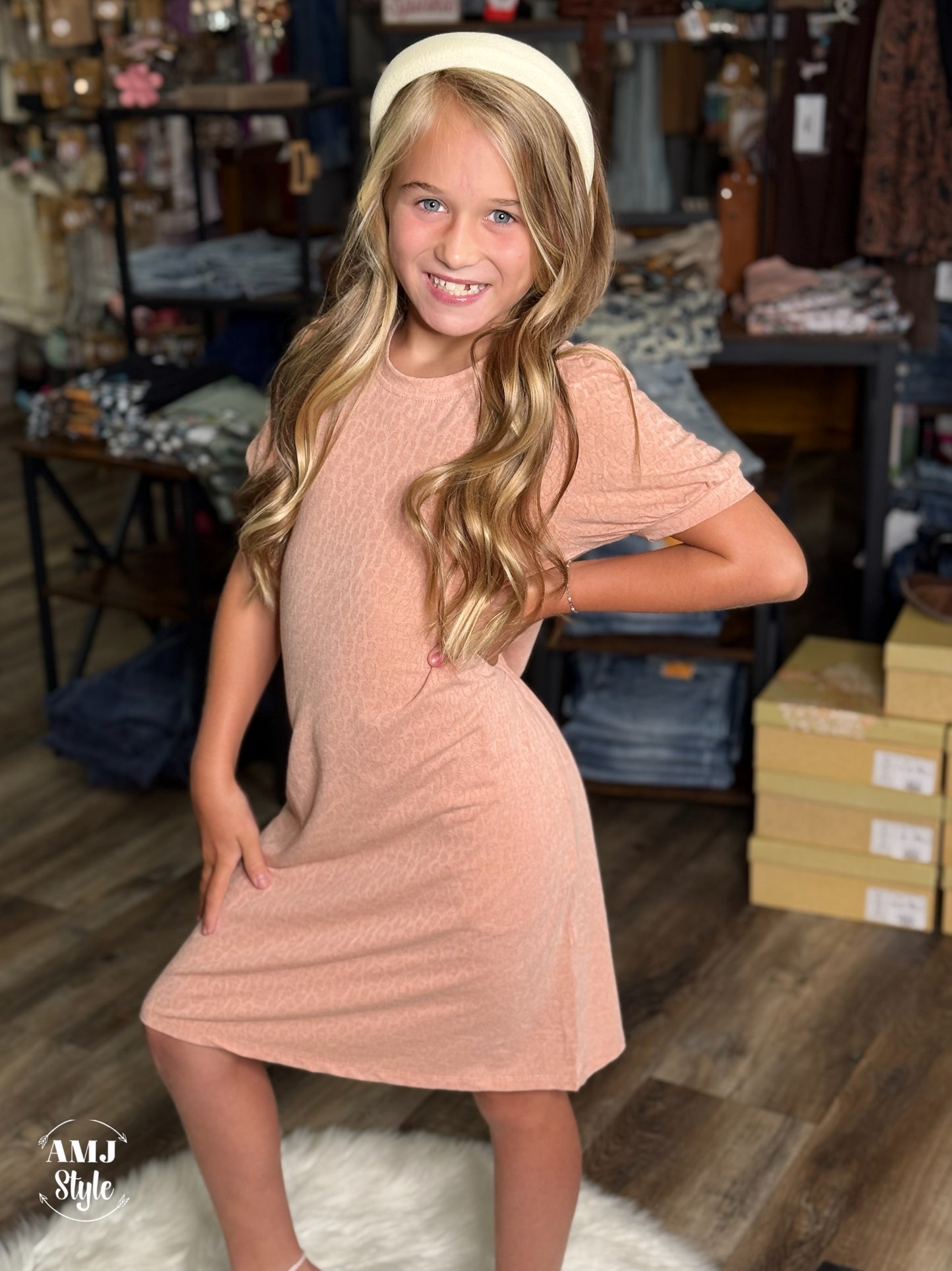 Burnout Leopard Kiddo Dress