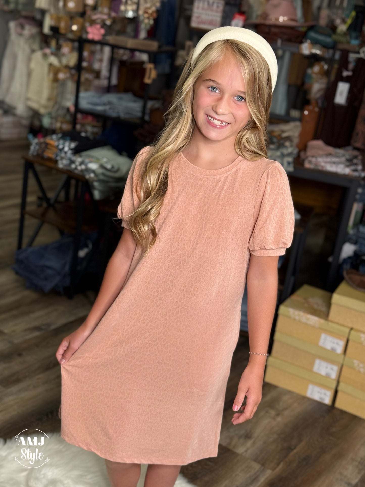 Burnout Leopard Kiddo Dress
