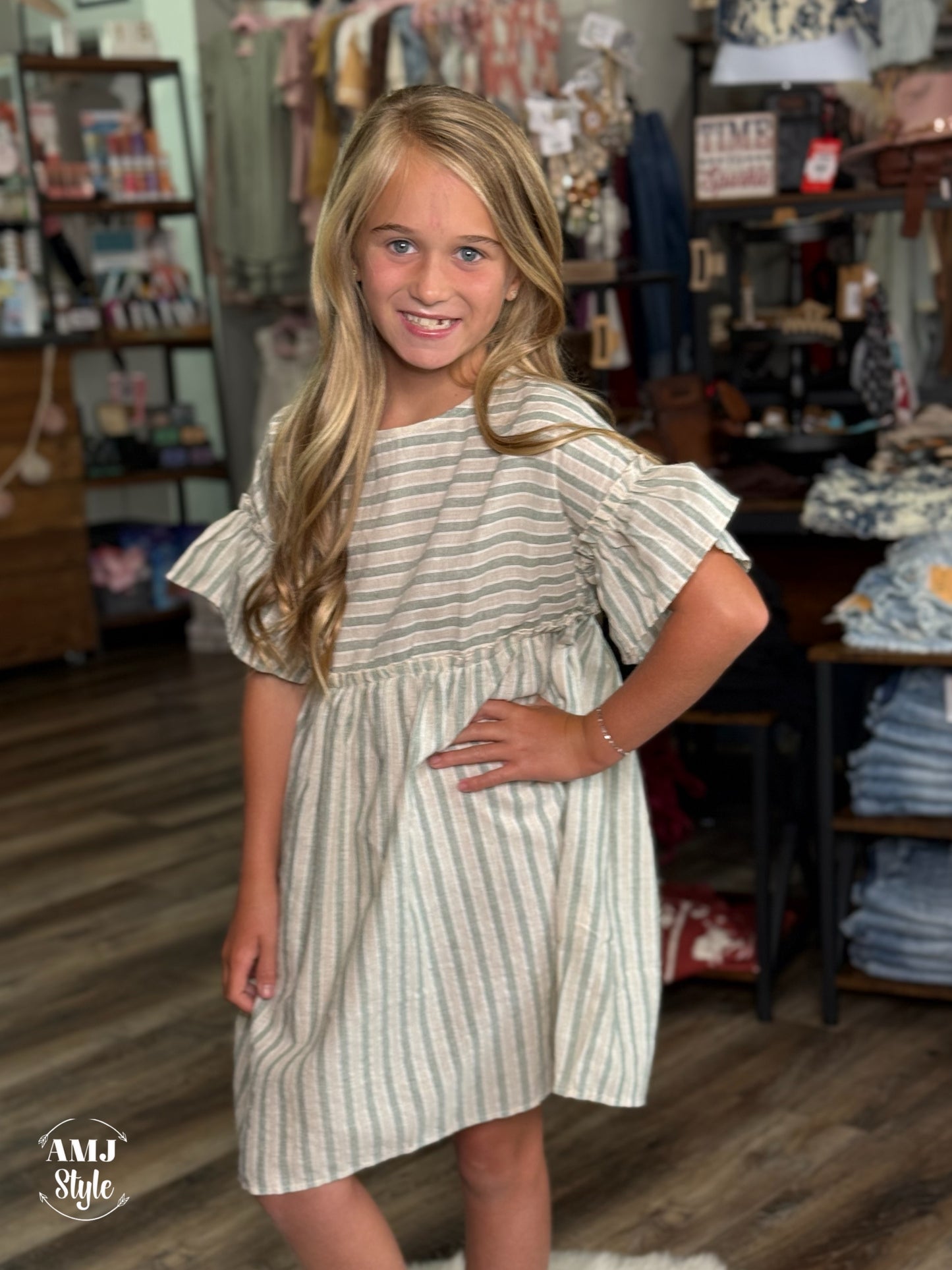 Harriet Kiddo Dress - Sage
