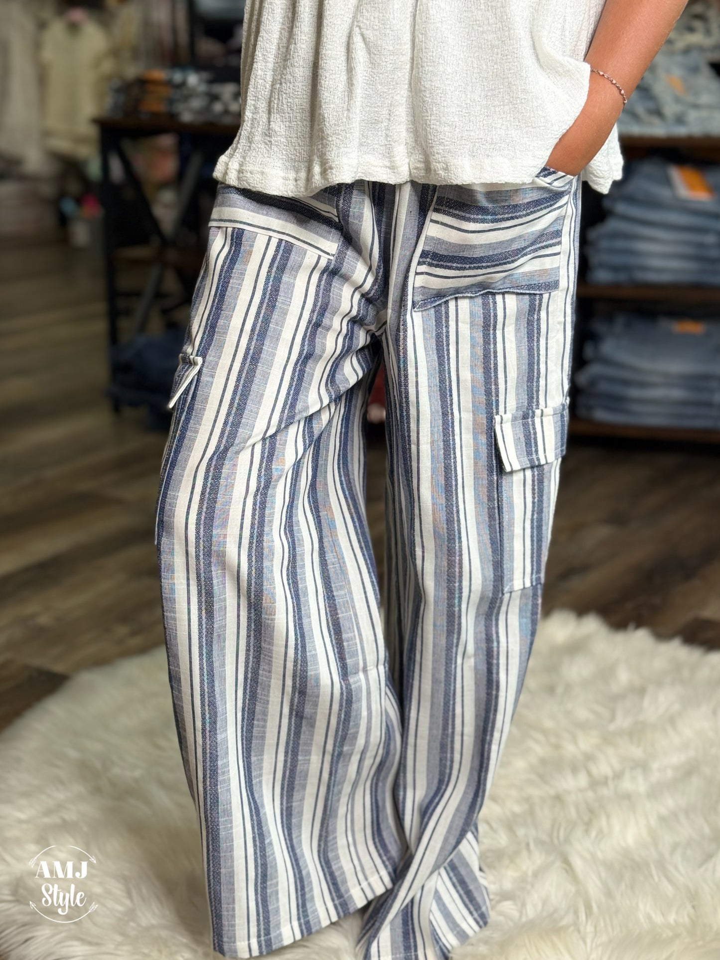 Indigo Stripe Kiddo Pants