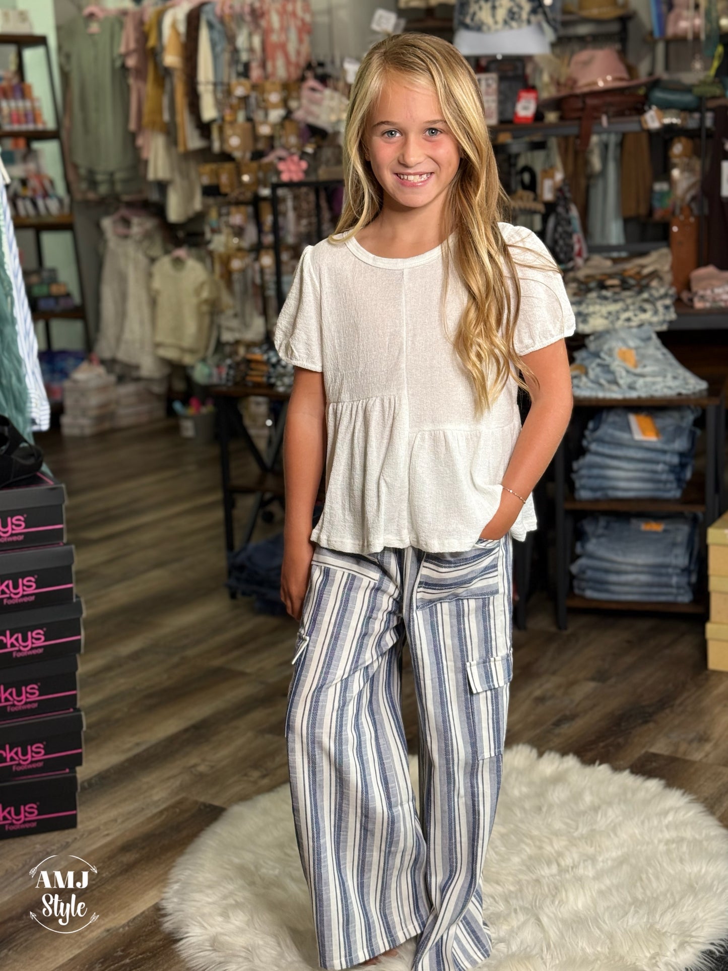 Indigo Stripe Kiddo Pants