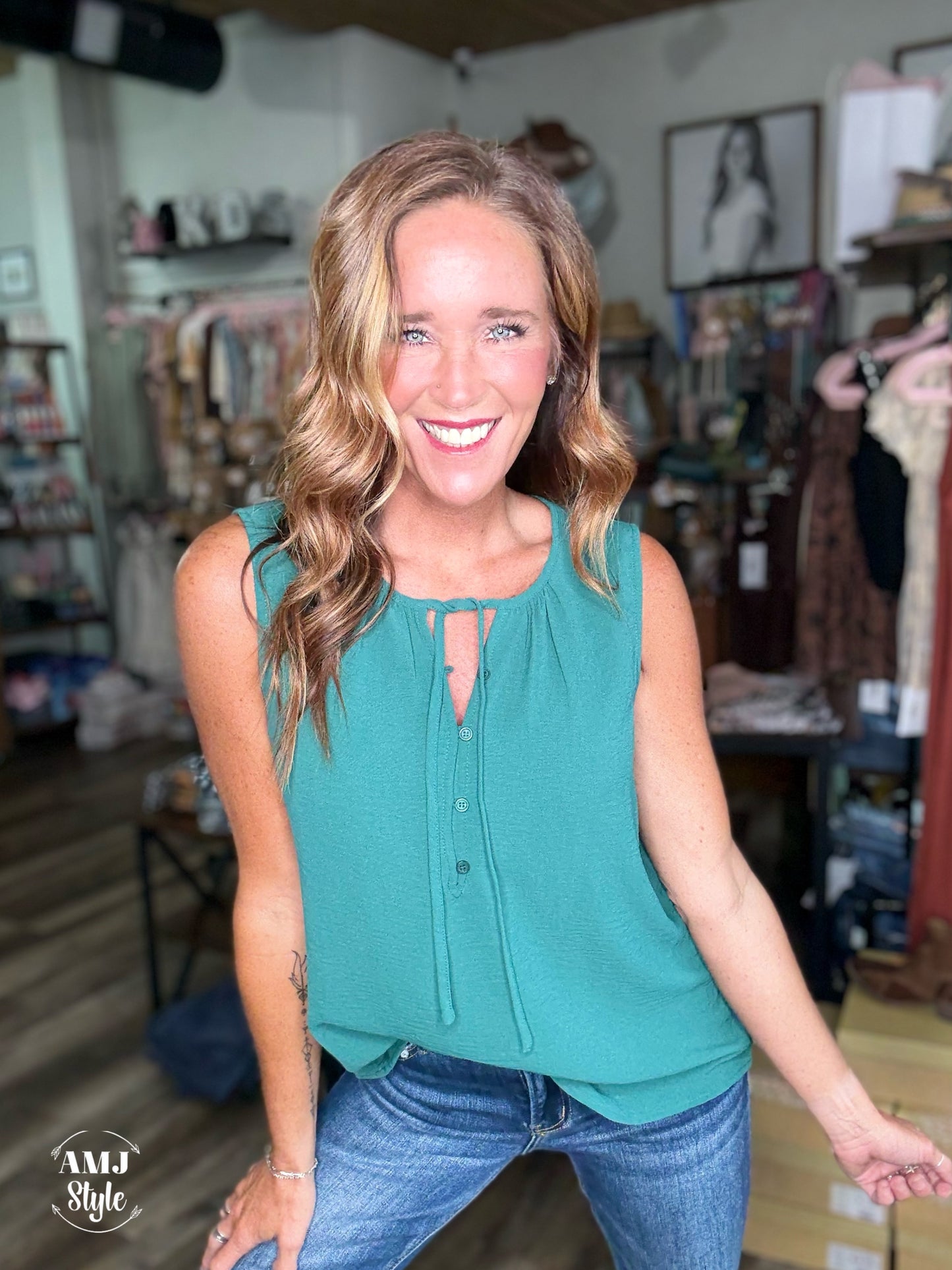 Gigi Button Top