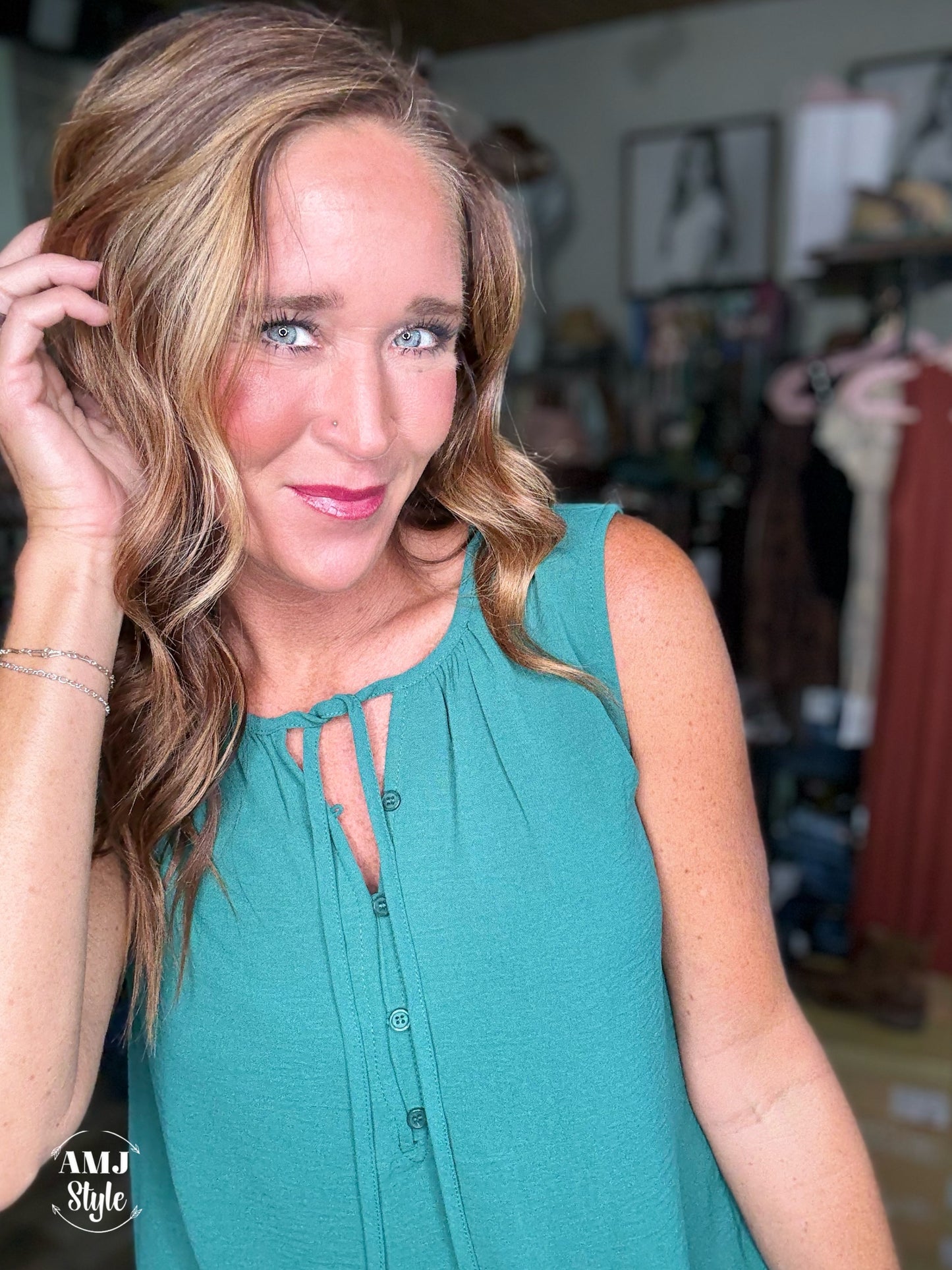 Gigi Button Top