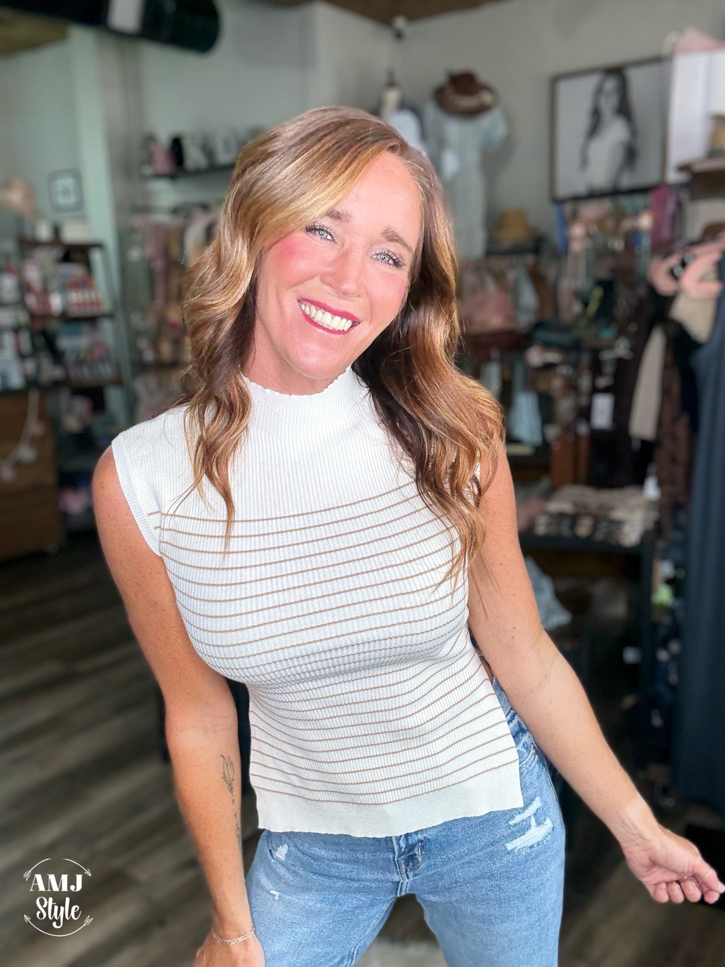 Ivory Hue Sweater Tank