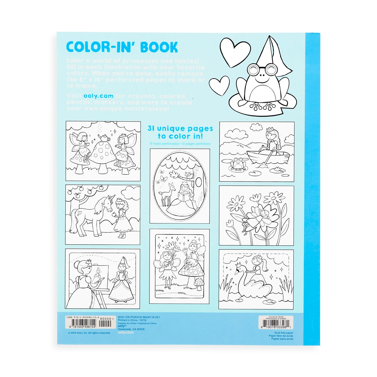 Color In Book - Princess & Fairies