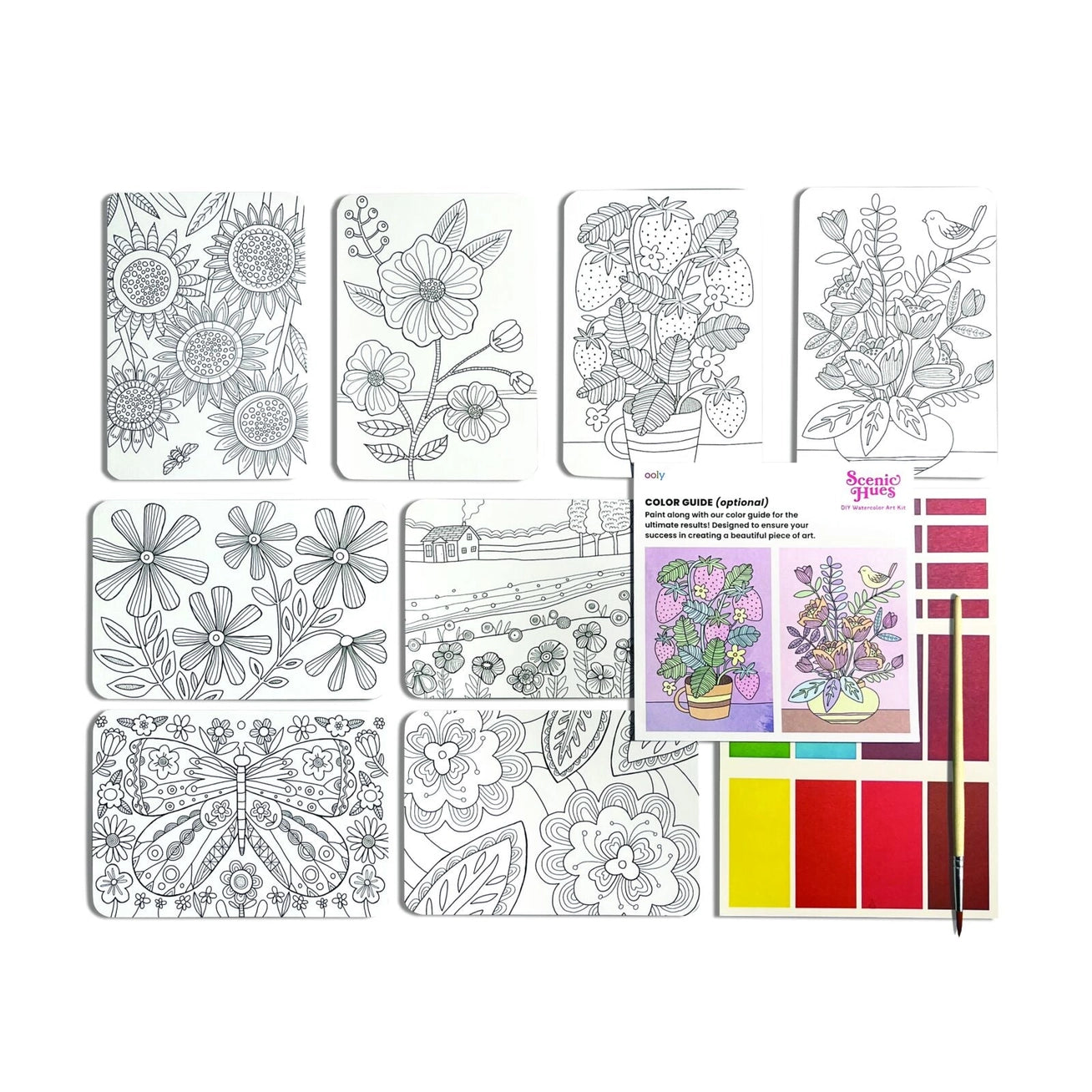 Scenic Hues Watercolor - Flowers