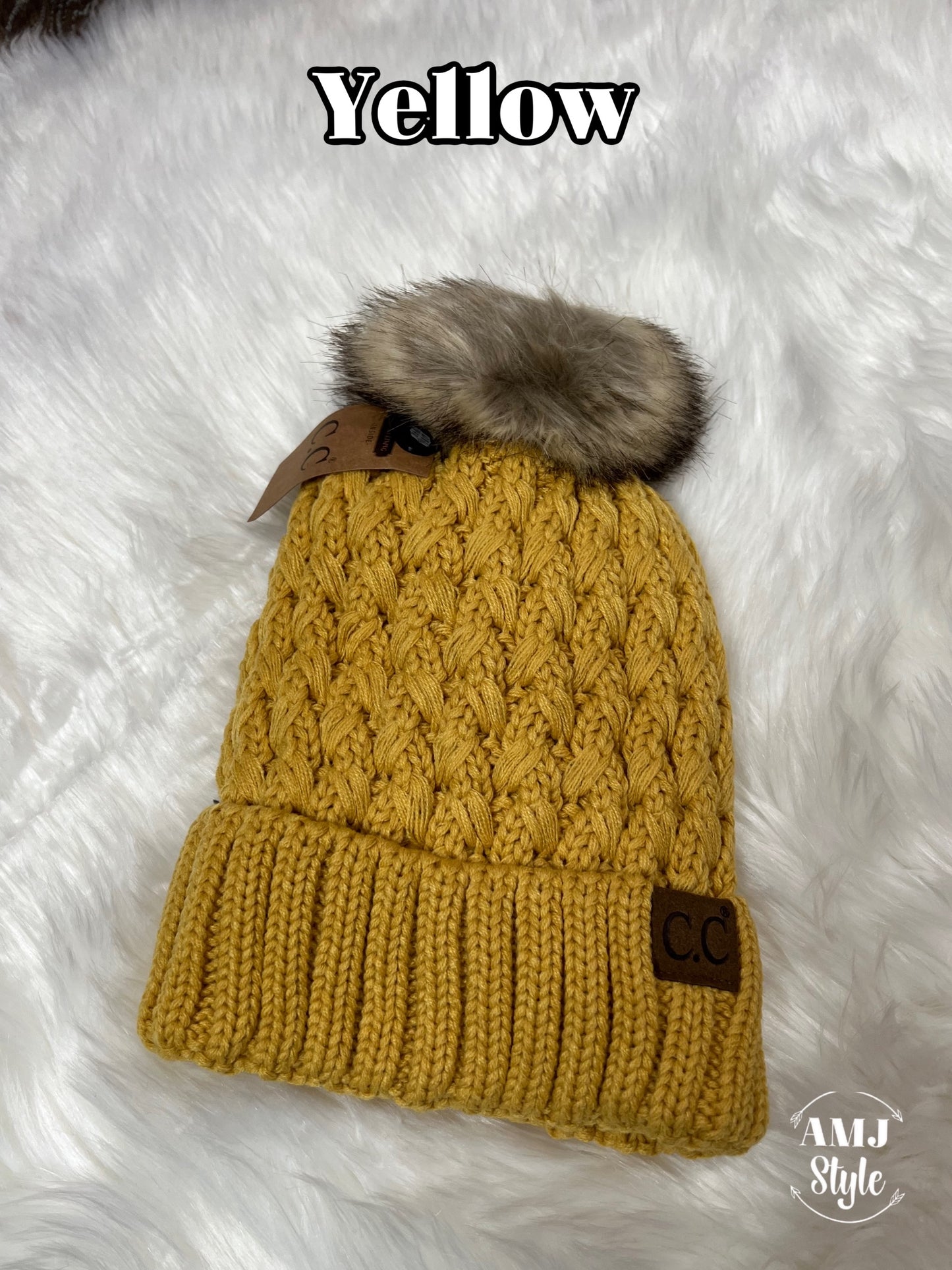 Cozy Cable Knit Pom Beanie
