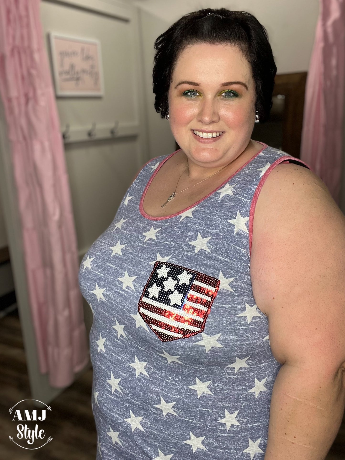 All American Sparkle Pocket Tank