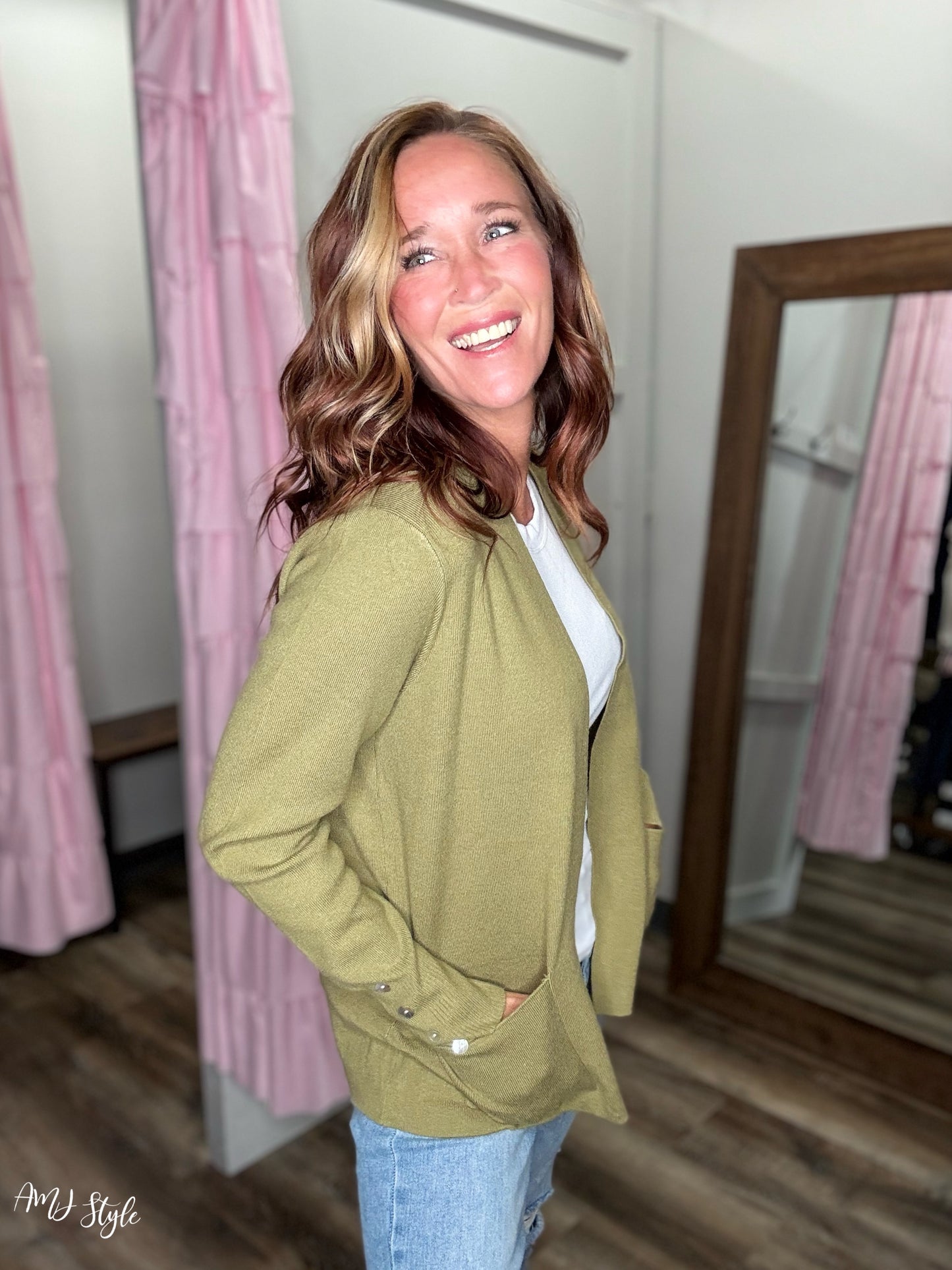 The Finishing Touch Cardi - Olive