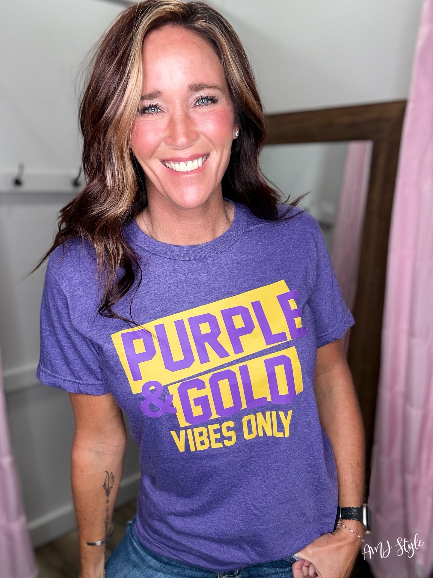 Purple & Gold Vibes Only Tee