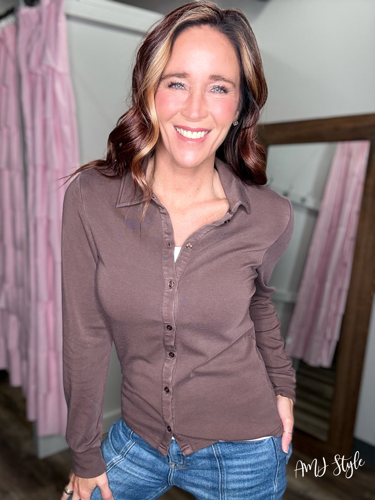 Lilah Shirt - French Roast