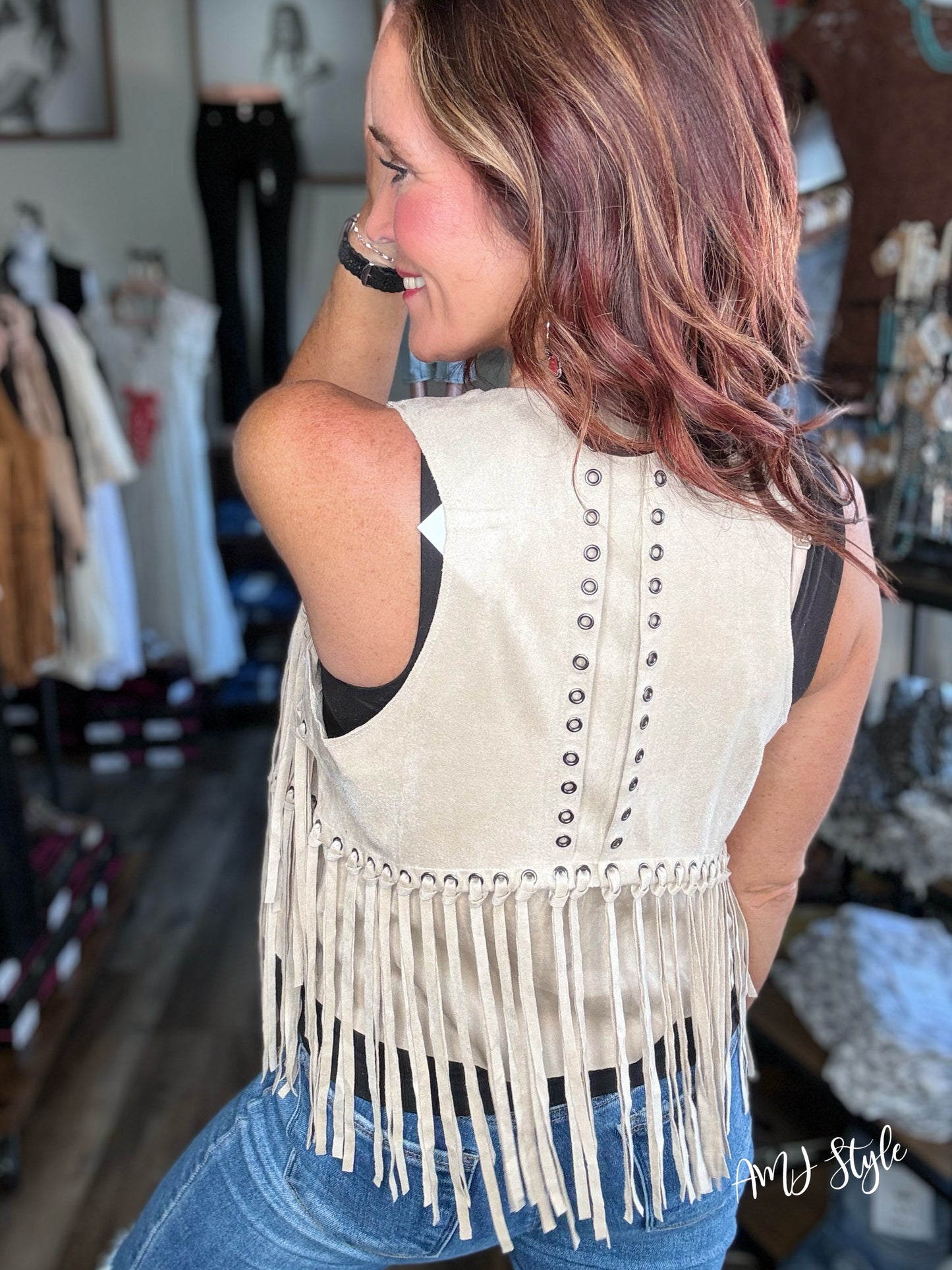 Prairie Glow Fringe Vest