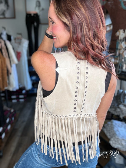 Prairie Glow Fringe Vest