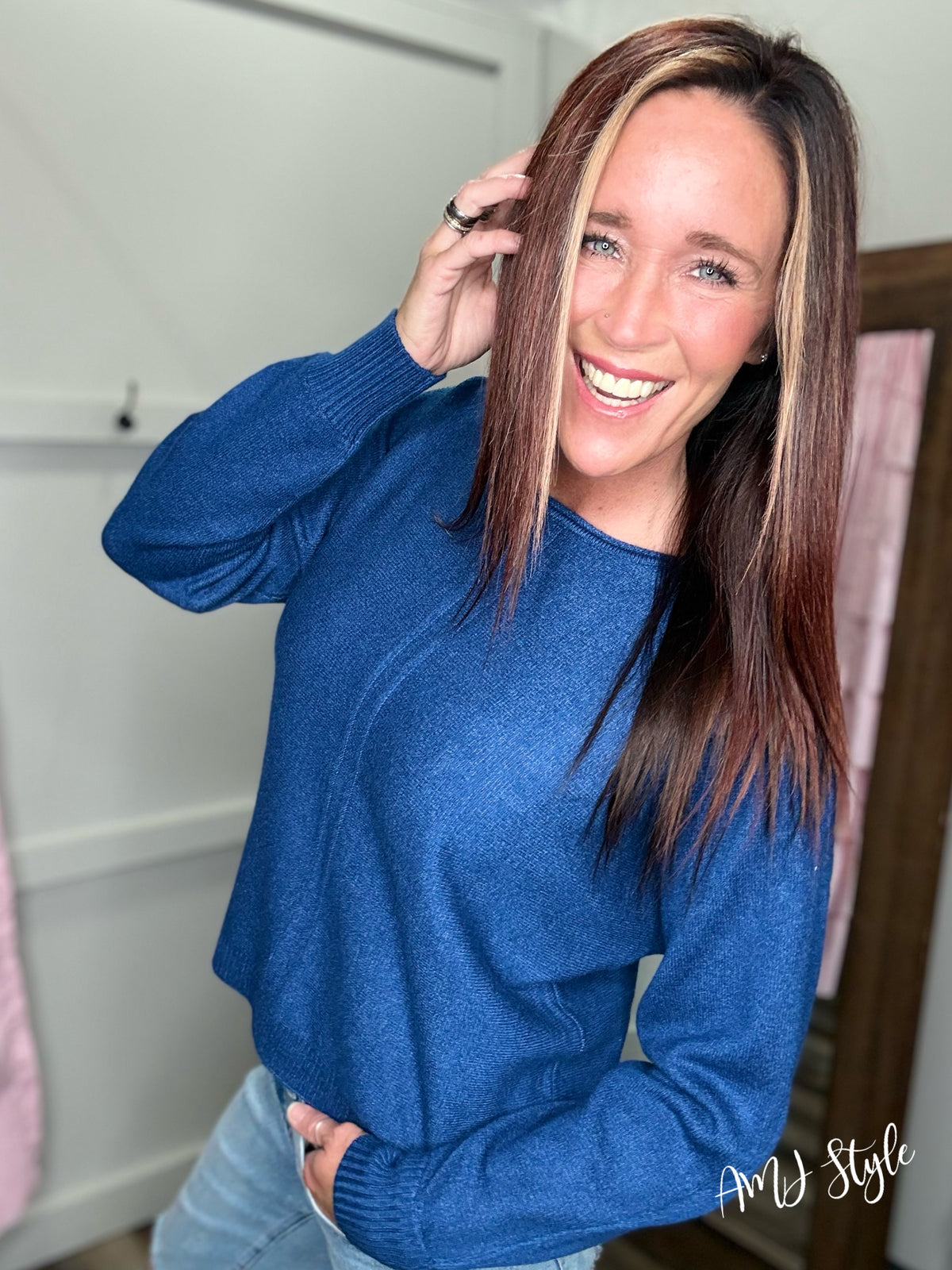 Ultra Luxe Sweater - Light Navy