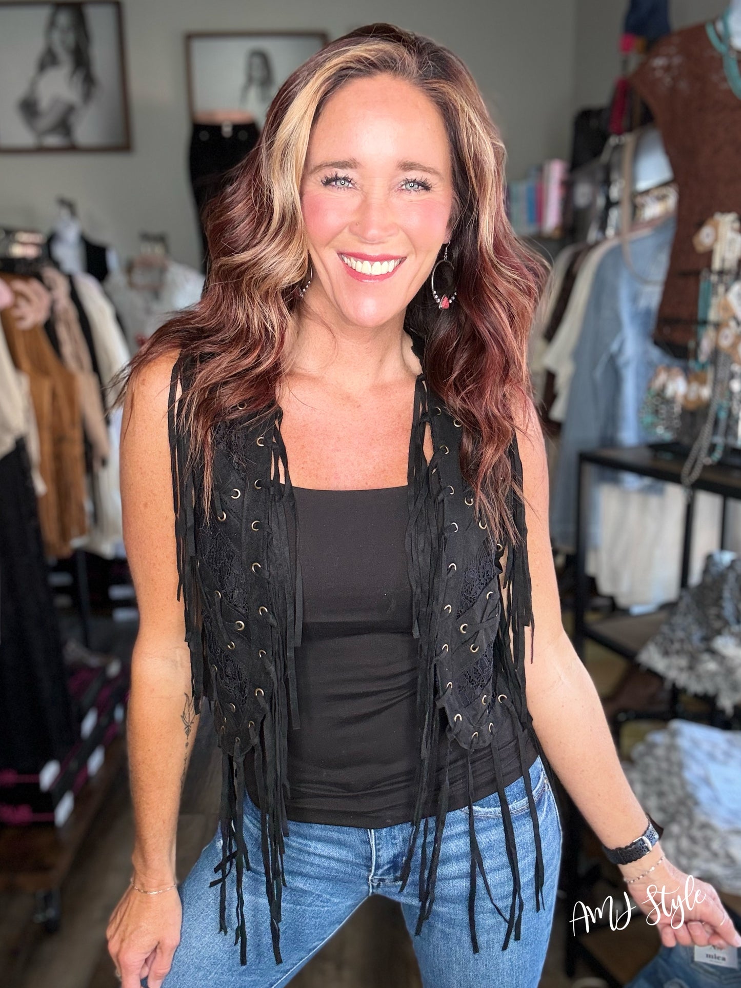 Boho Blaze Lace Vest