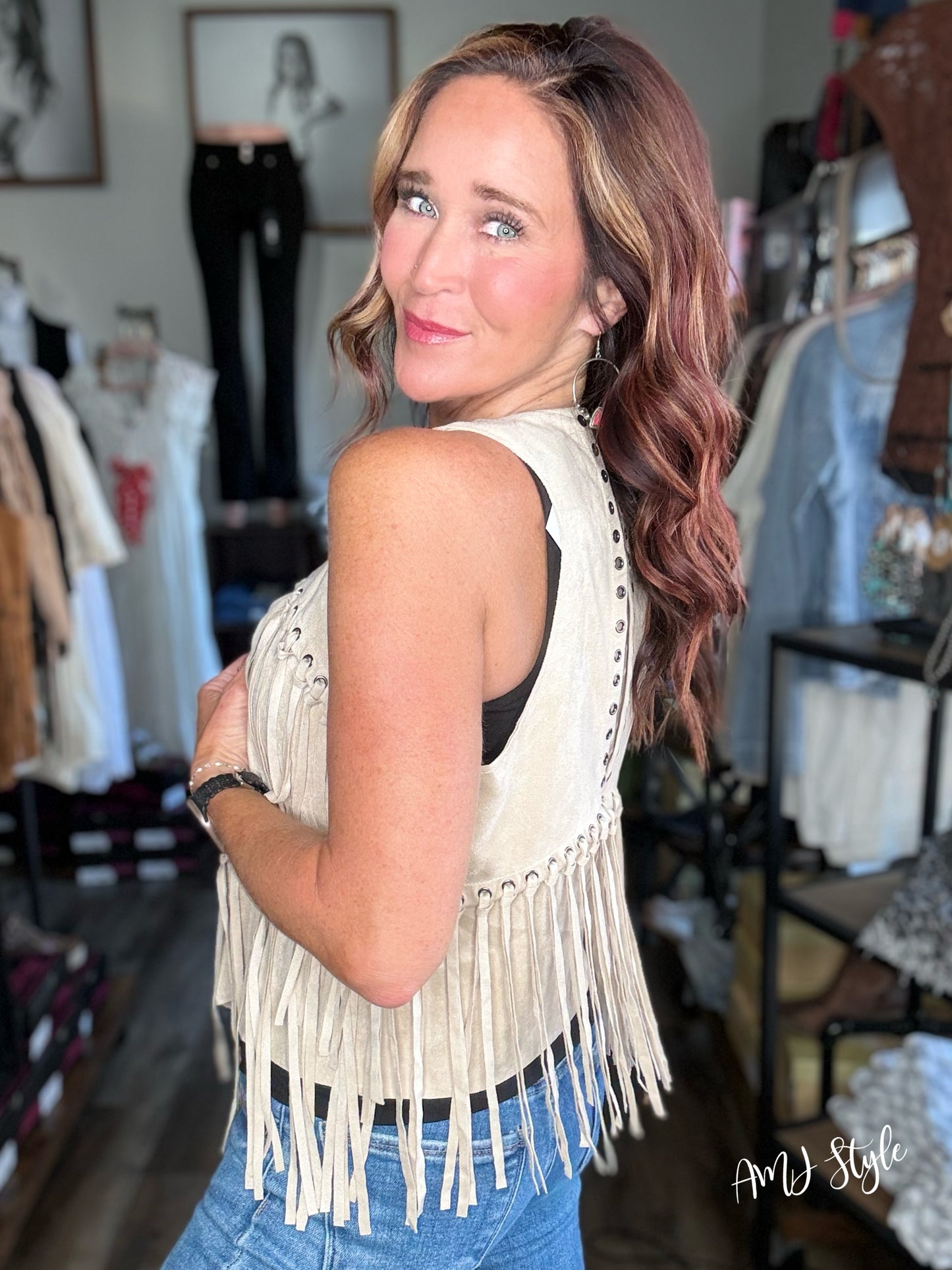 Prairie Glow Fringe Vest