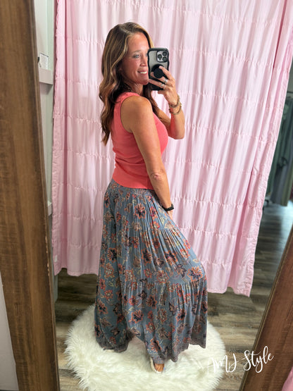 Cascading Floral Pants - Whimsy