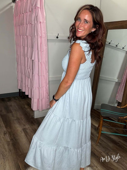 Serene Sky Midi Dress