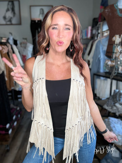 Prairie Glow Fringe Vest