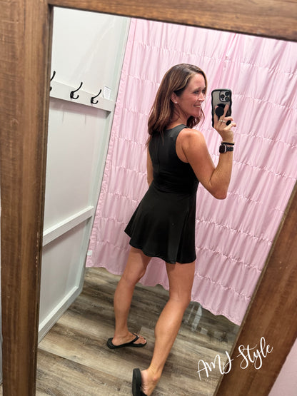 Court Side Romper - Black