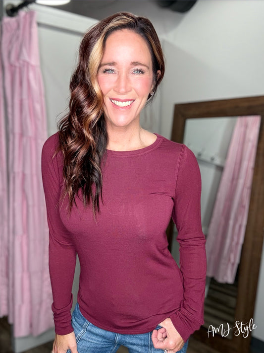 Jess Top - Maroon