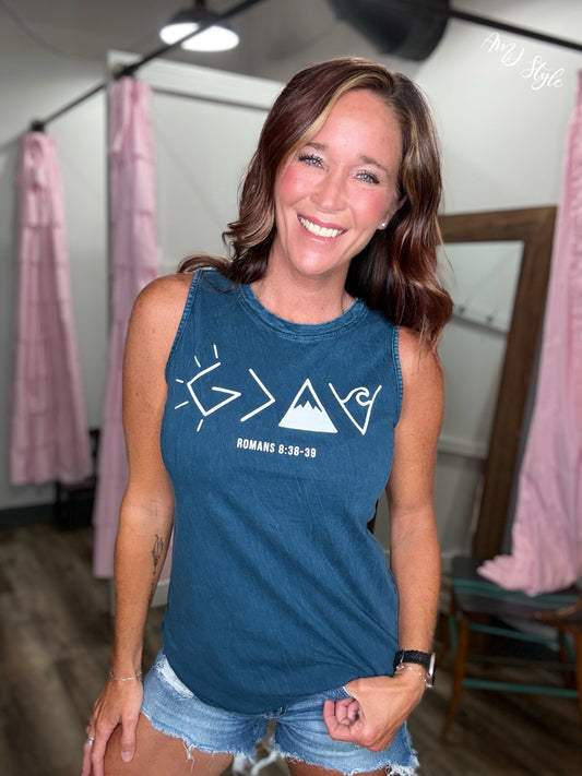 God Is Greater Vintage Tank