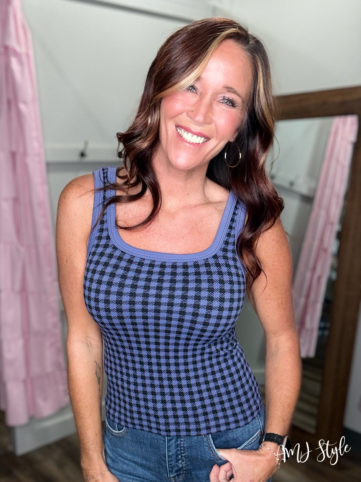Checkmate Tank - Crown Blue