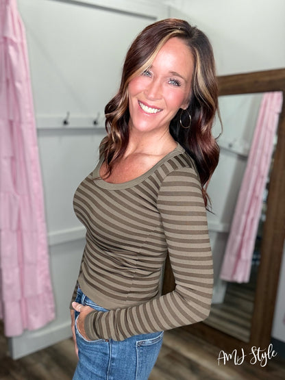 It Girl Top Long Sleeve- Olive