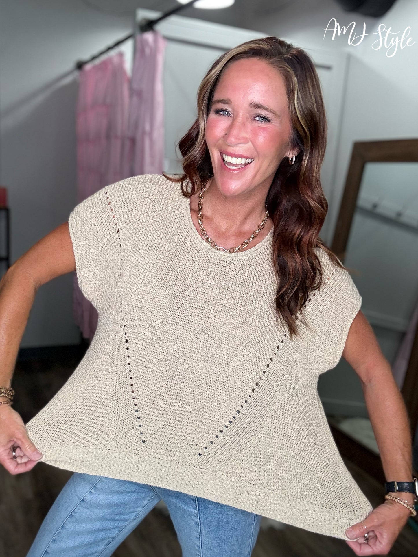 Soft Dune Knit Top