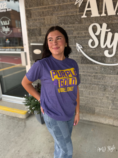 Purple & Gold Vibes Only Tee