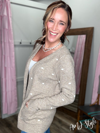 Snuggle & Sprinkles Cardi - Mocha