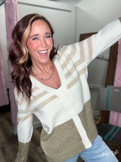 Timeless Stripe Cardigan