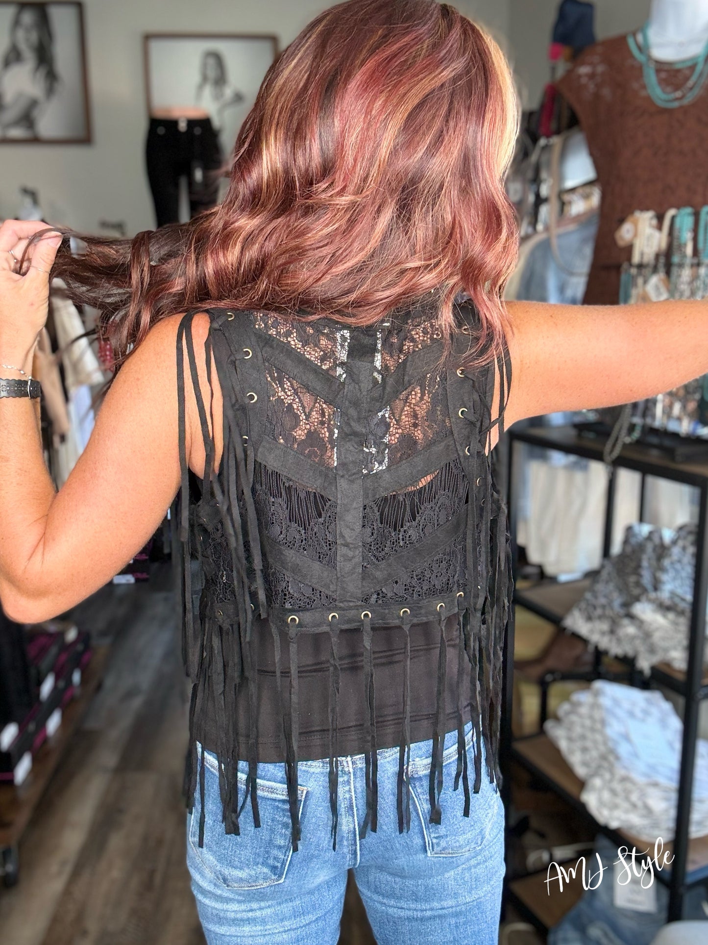 Boho Blaze Lace Vest