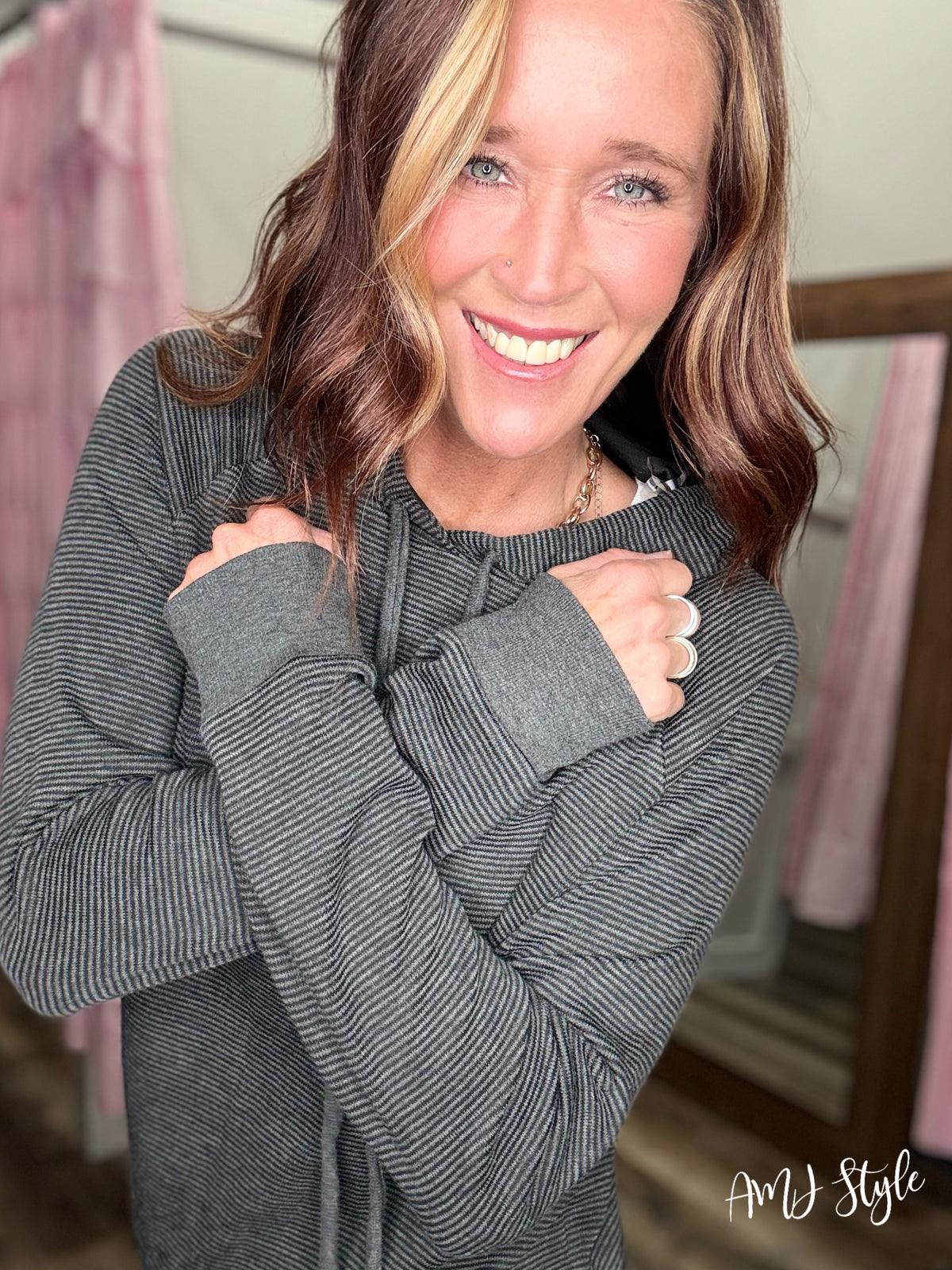 Shadow & Stripe Pullover