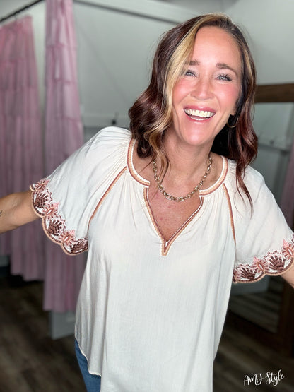 Free Spirit Embroidered Top