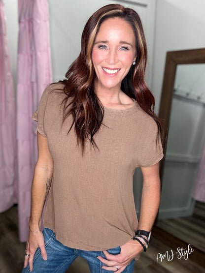 Laid Back Rayon Top - Mocha