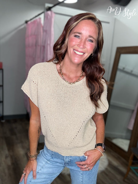 Soft Dune Knit Top