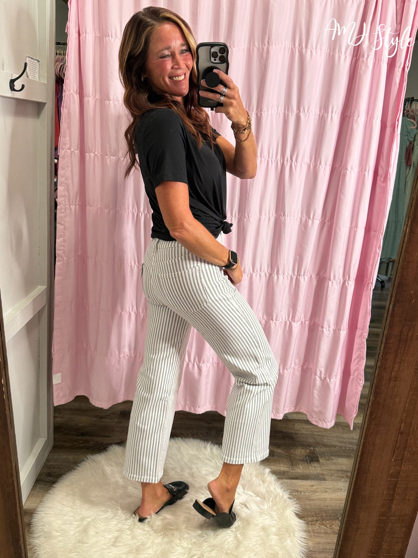 Pebble Stripe Denim