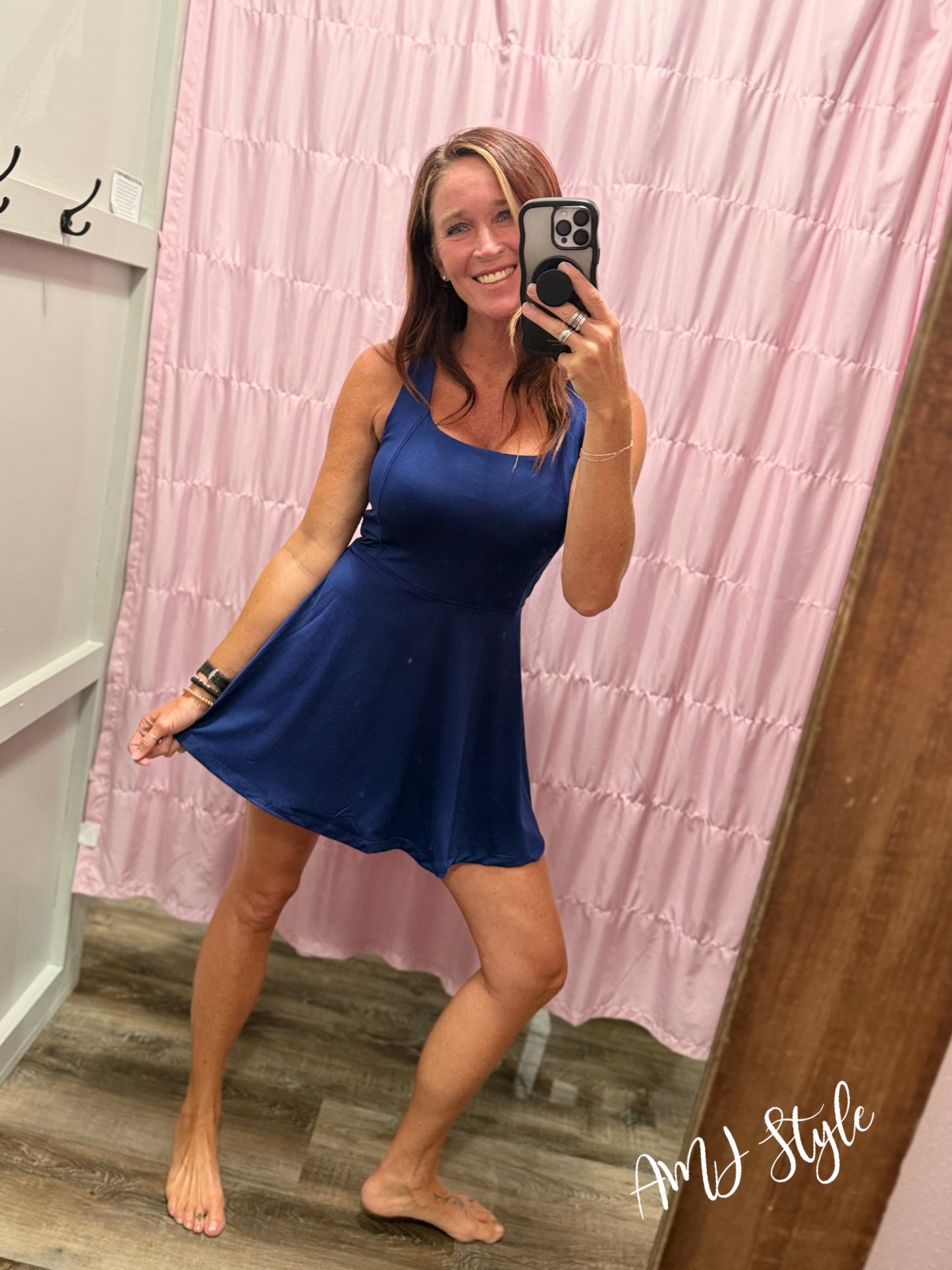Court Side Romper - Navy