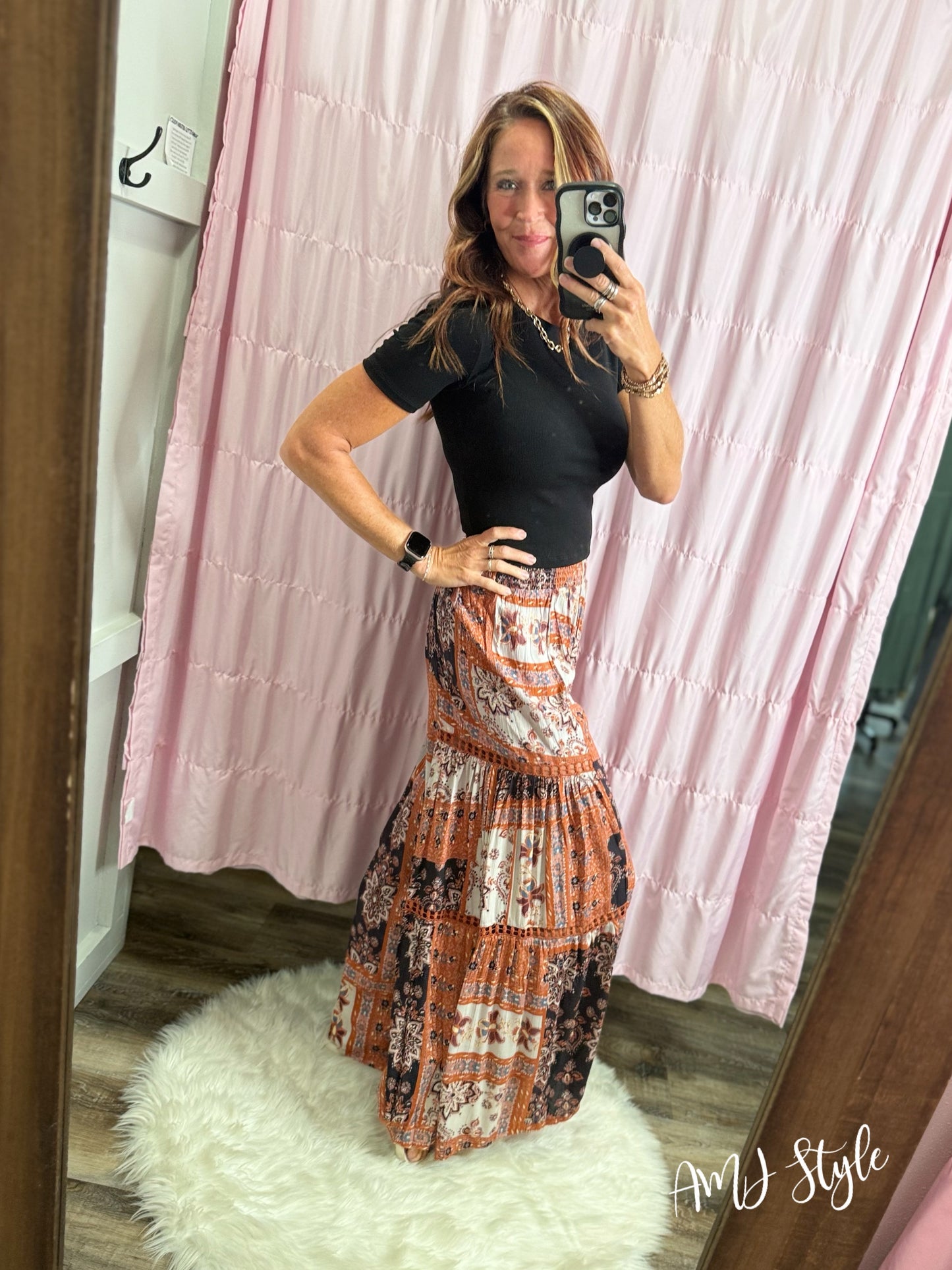 Cascading Floral Pants - Rustic